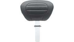 Mustang Black w Red Stitch Deluxe Touring Driver Backrest